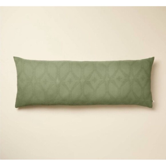 14"x36" Trellis Pattern Lumbar Bed Pillow Sage Green - Hearth & Hand Magnolia - Picture 1 of 5